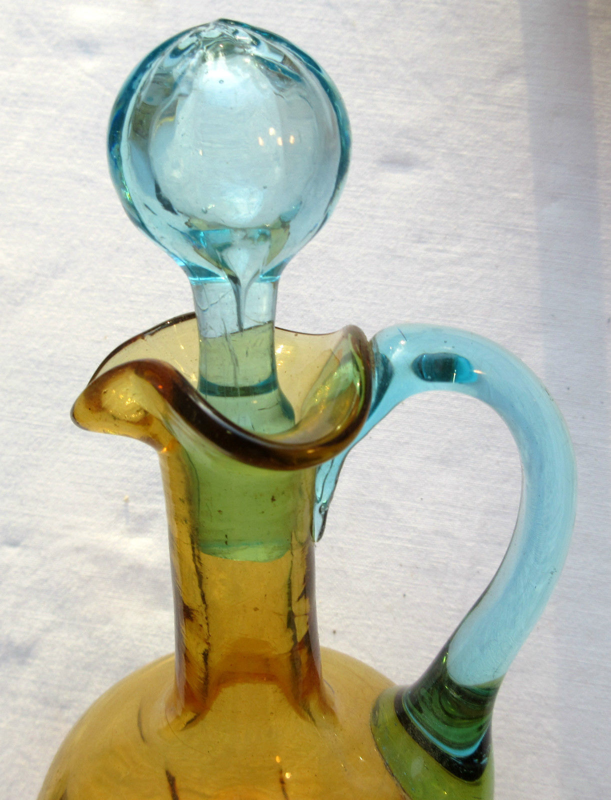 Cabaret Cave liqueur George SAND: 2 carafes 10 Legras glasses - brass basket