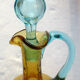 Cabaret Cave liqueur George SAND: 2 carafes 10 Legras glasses - brass basket