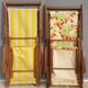 Chilean duo vintage wooden deckchairs with footrest