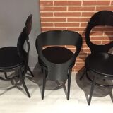 Suite of 4 Baumann chairs, model "seagull"