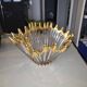 Free-form crystal bowl with fine gold gilding – Vintage 1950s/1960s