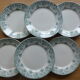 Set de 6 assiettes plates en terre de fer de St Amand modèle Jeanne
