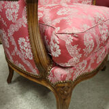 Pair of Louis XV satin-style shepherdesses