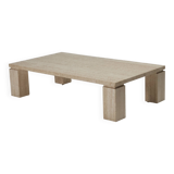 Rectangular travertine coffee table, 1970s