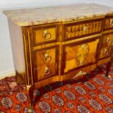Commode Style Transition Louis XV marqueterie et bronze