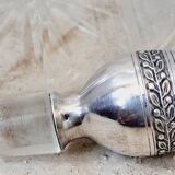 Antique small crystal and solid silver carafe