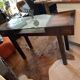 Console table / Display cabinet in exotic wood and glass – Colonial Style