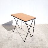 Refurbished vintage hairpin legs side table