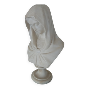 Buste de la Vierge en - albatre
