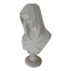 Bust of the Virgin in alabaster by Guglielmo Pugi.