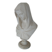 Bust of the Virgin in alabaster by Guglielmo Pugi.