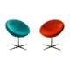 Unique chairs Tramontana Jade and Ember Velvet Verner Panton C1