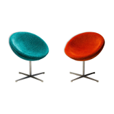 Fauteuils Tramontana Jade et Velours Ember Verner Panton C1
