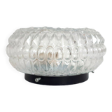 1970s Retro Vintage Ceiling Light / Wall Lamp with Flower Power Design, Cabochons