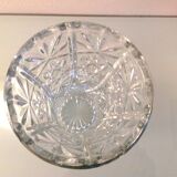 Vase en verre taillé / vintage années 60-70