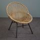 Fauteuil vintage en rotin, Dutch Design, 1960