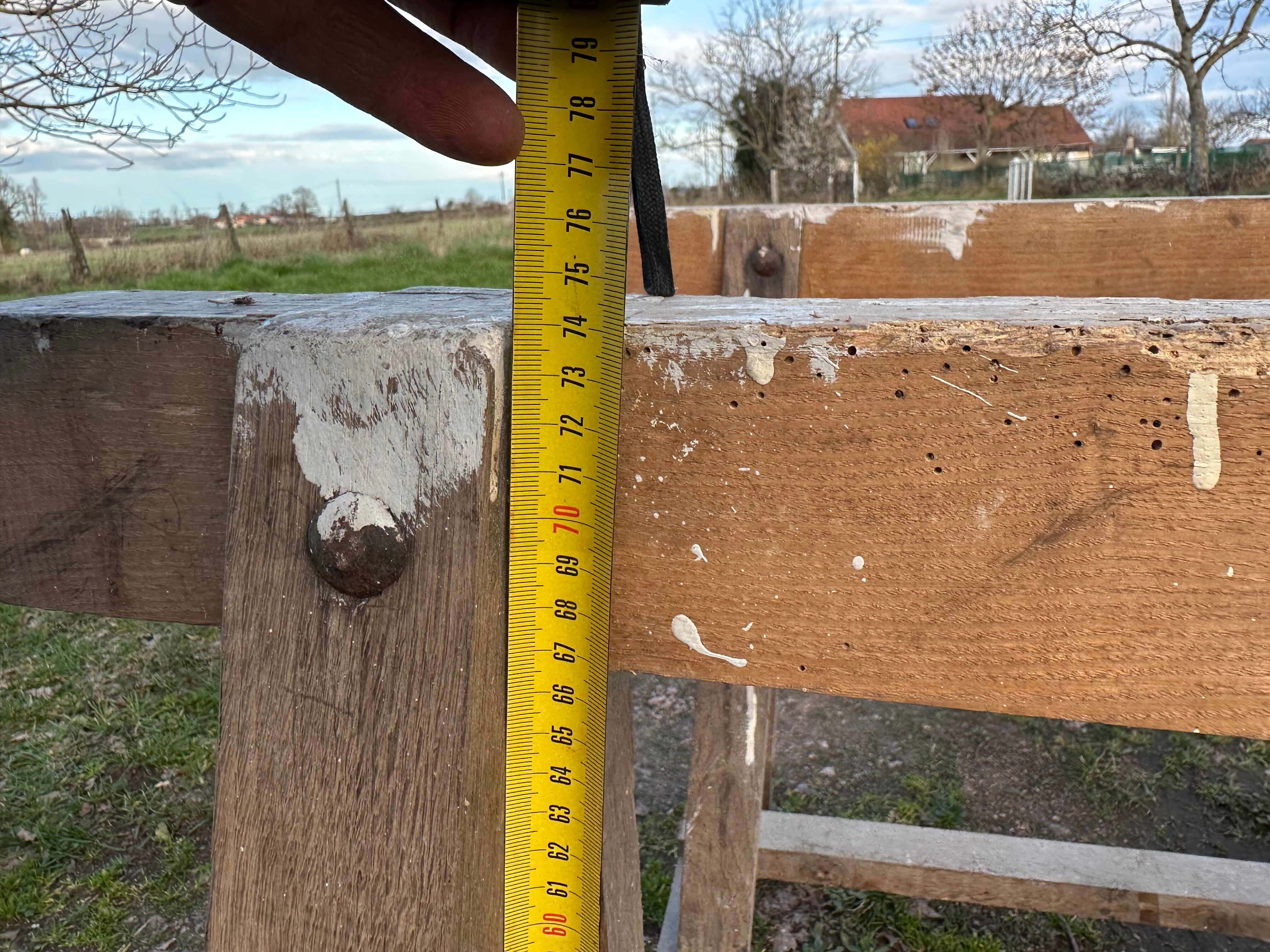 Farm table guinguette and wooden trestles