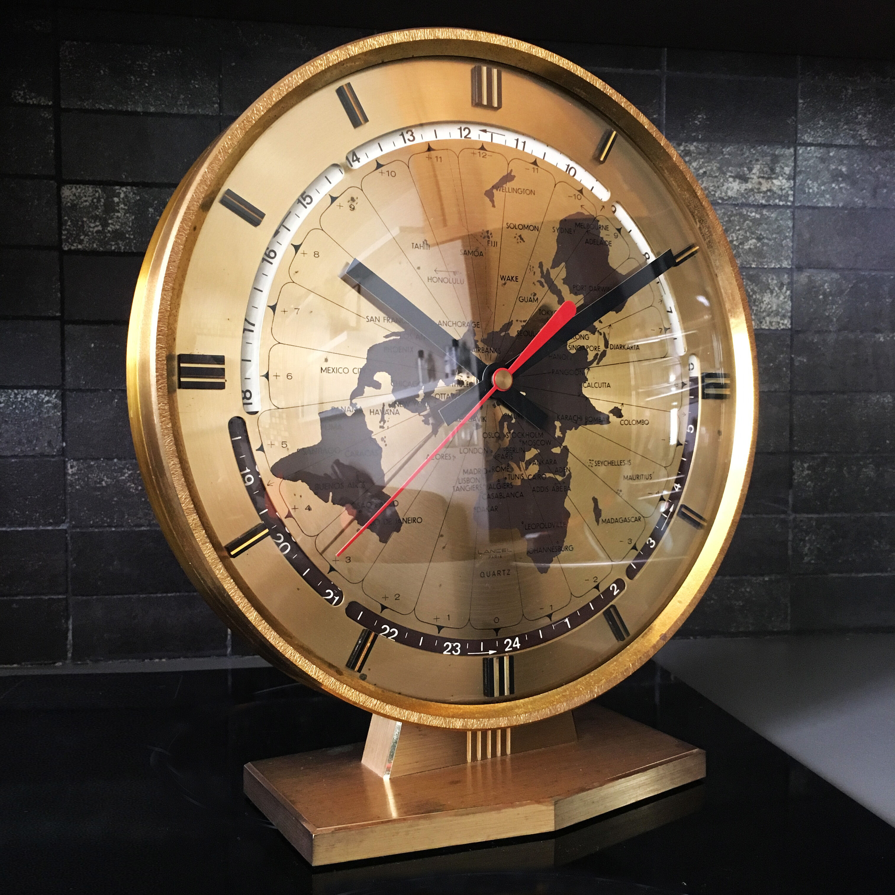 World clock by lancel 70s
