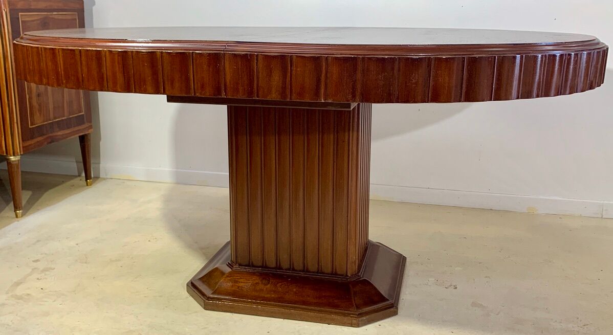 Table époque art déco en acajou eugène rinck