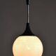 Mid-Century Chandelier in Chromed Steel and Opaline Glass, Czech, 1950s