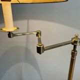 Paire de lampes liseuses ajustables à bras amovibles en laiton attribué à la Maison Jansen