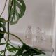 Vintage wooden and wicker shelf