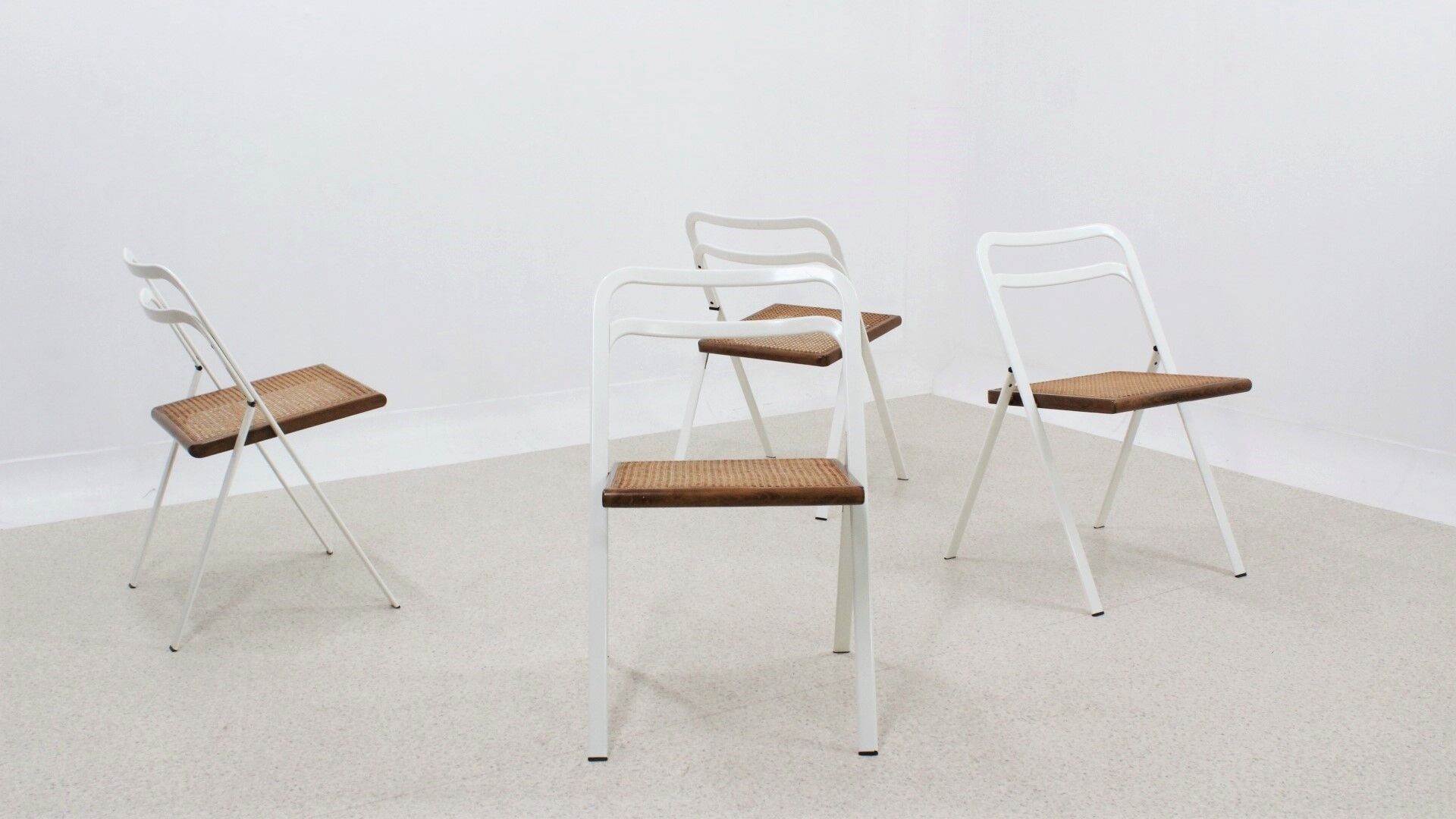 Cidue vintage folding chairs 1970s, set of 4