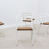 Cidue vintage folding chairs 1970s, set of 4