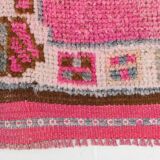 Soft Pink Turkish Vintage Runner Rug, 93x335Cm