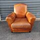 Pair of club chair in beautiful patina leather