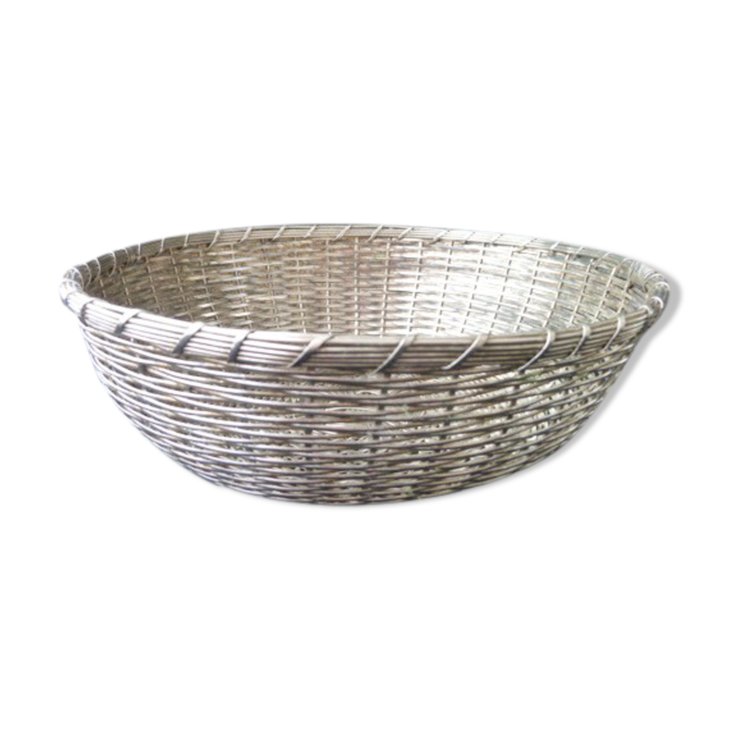 Breadbasket, banette in braided silver metal threads 23 cm