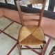 Paire de chaise paille bois 1900
