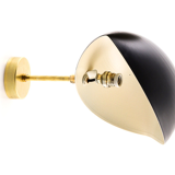 Pair black shell wall lamps