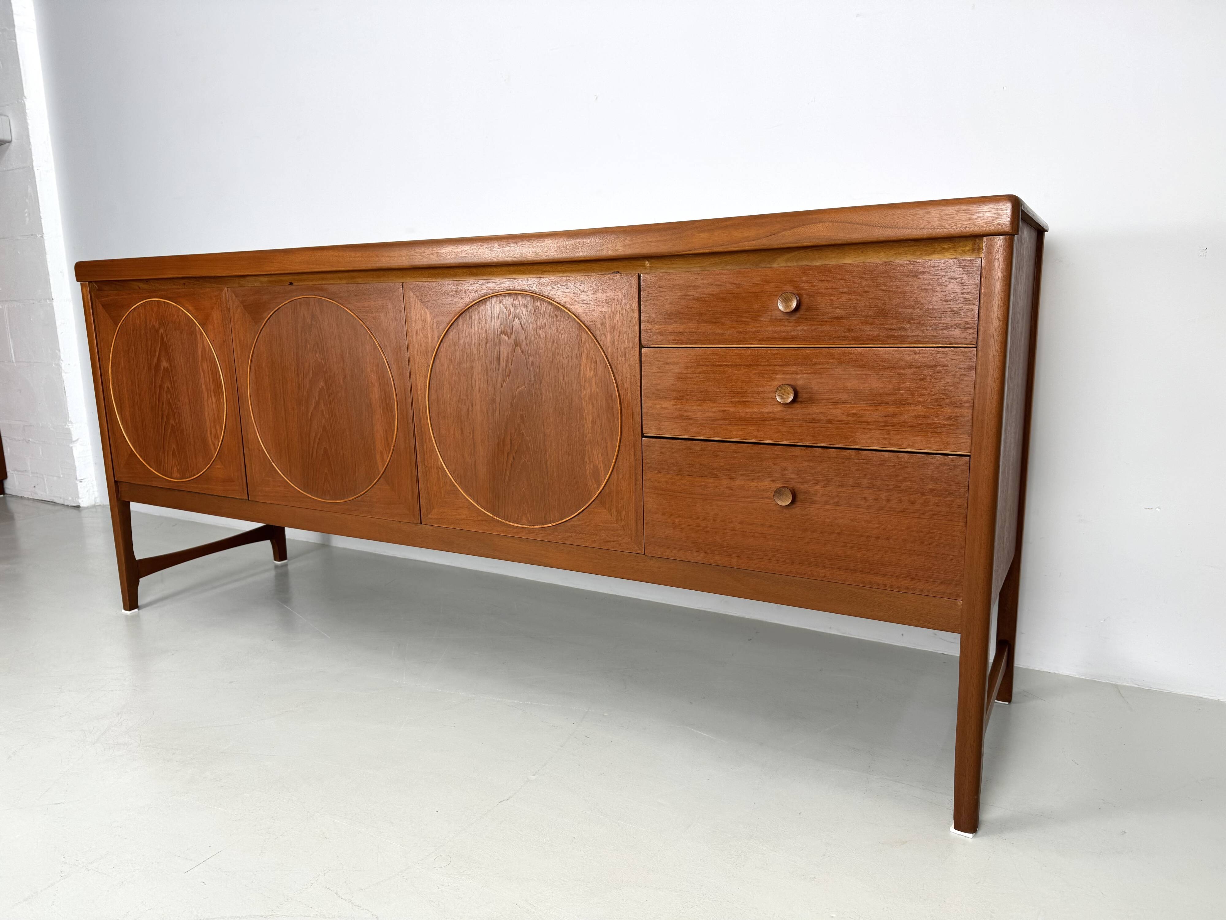 Unique vintage teak sideboard from the 1960s, produced by Nathan.