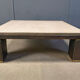 Copper and travertine coffee table by Belgochrom, 1970s