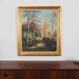 Painting „The Forest Road”, Scandinavian design, 1970s