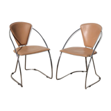 Arrben nude and chrome chairs