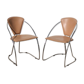 Chaises Arrben nude et chrome