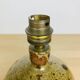 Pyrite stoneware ball lamp with vintage wool lampshade