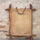 Wooden bamboo imitation mirror, antique mirror, hanging mirror, interior decor