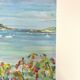 Huile sur toile paysage de port fleuri