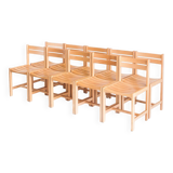 Chaise en hêtre massif conçues par André Sornay - France, années 1960