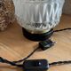 Vintage pressed glass column table lamp