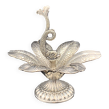 Fleuron - Christofle - Vintage caviar spoon display "Flower of Poseidon" in silver metal