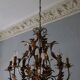 Large mid century gold plated chandelier by Hans Kögl, 1960s