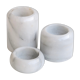 Trio of marble candle holders, 80s