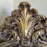 Large gilded mirror Louis XV style