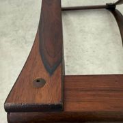 Antique rosewood coffee table with glass top designed by Ingmar Relling for Westnofa, vintage 70s