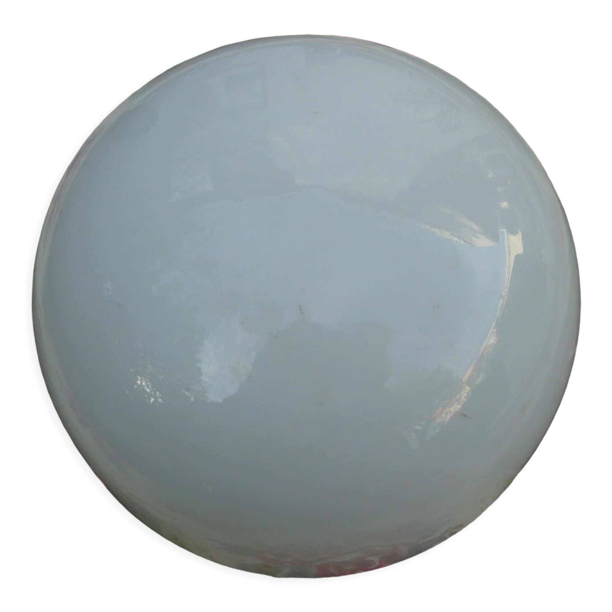 Plafonnier globe rond en verre opaline blanc