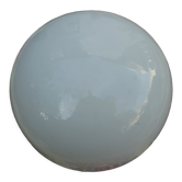 Round globe in white opaline glass